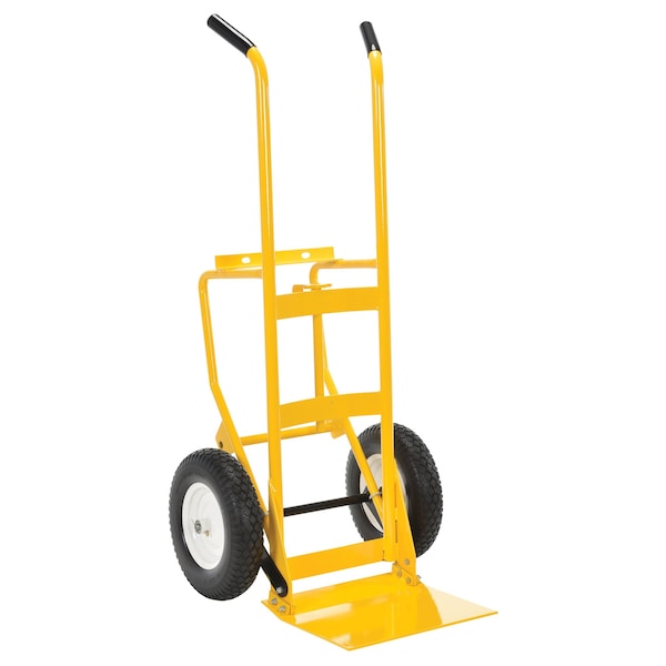 Yellow Multi Purpose Drum And Hand Truck 750 lb Capacity Foam Filled